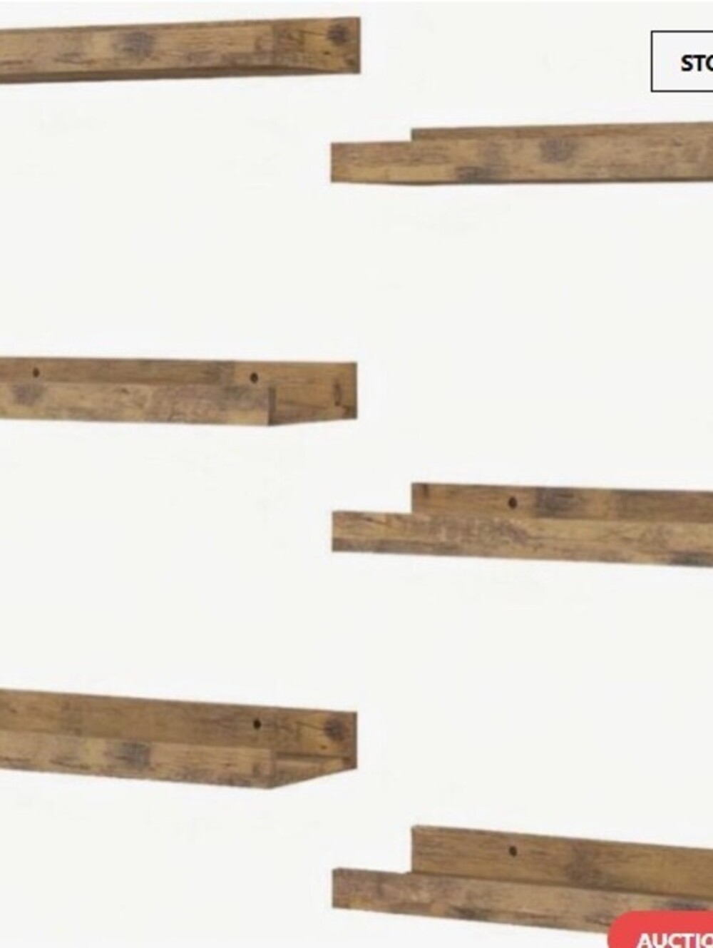 Set of 6 Wood Floating Shelves-15.7 in. W x 5.5 in. D x1 in.H- Brown
